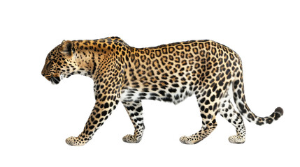 Fototapeta premium Leopard isolated on a white background, png
