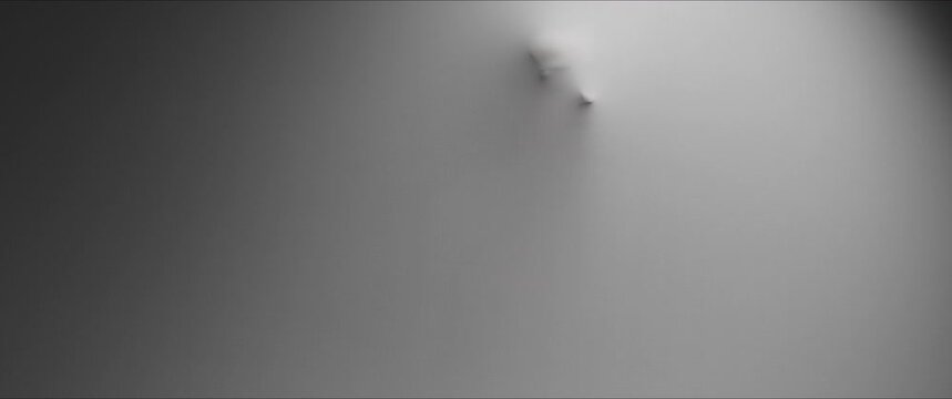 A young woman's face shape appears from the white wall