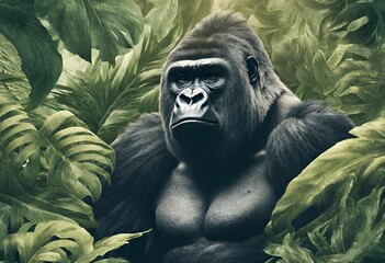 Gorila en la jungla