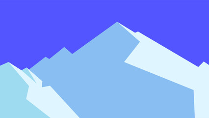 Arctic Majesty: Flat Design of Ice-Capped Mountains