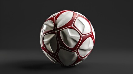 Explore the intricacy of a 3D rendered soccer ball, where cutting-edge technology meets the world's...