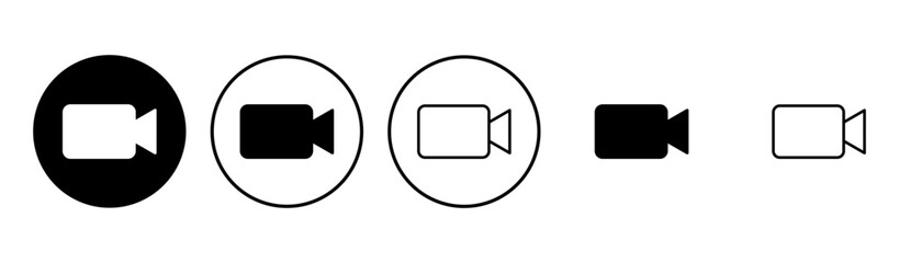 Video icon set. video camera icon vector. movie sign. cinema