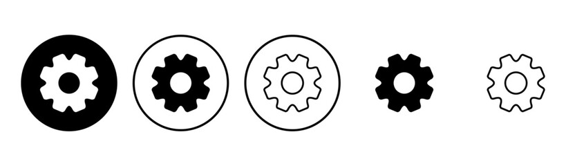 setting Icon set. Cog settings Icon Symbol