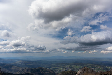 Mountain landscapes in early spring  