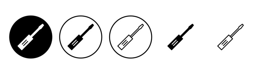 Screwdriver icon set. tools icon vector