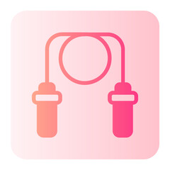 jumping rope gradient icon