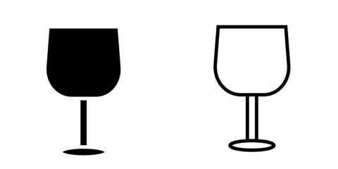 Glass icon on white background