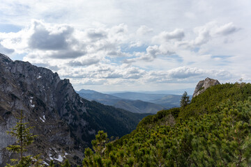 Mountain landscapes in early spring  