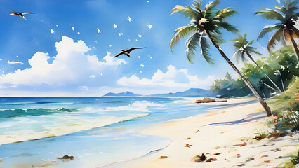 Fototapeta na wymiar Summer beach landscape texture.