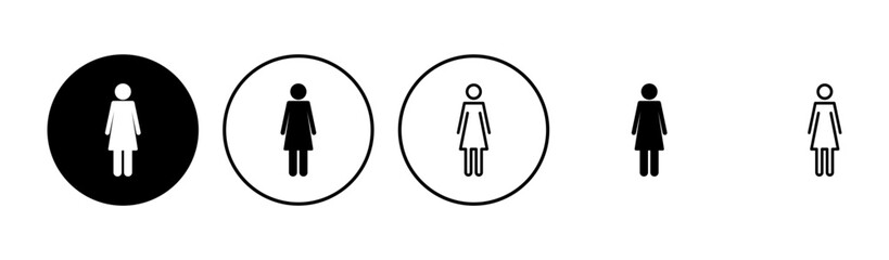 Female icon set. woman icon vector