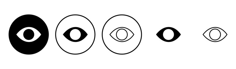 Eye icon set. Eye vector icon. Look and Vision icon.
