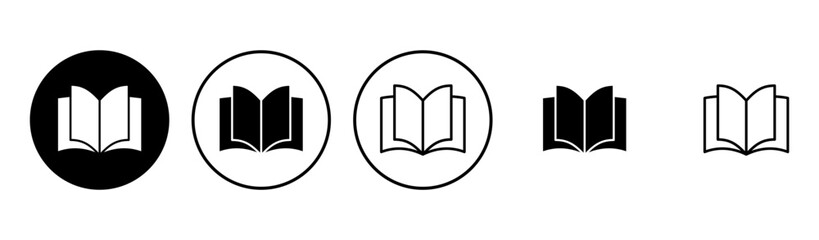 Book icon set. open book icon vector. ebook icon