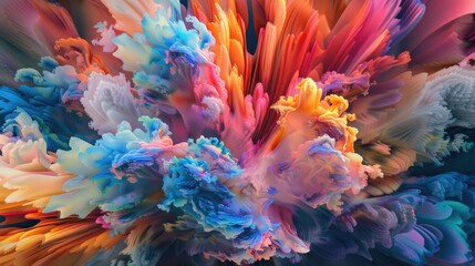 Enter a realm of innovation and creativity with an abstract colorful background, Ai Generated.