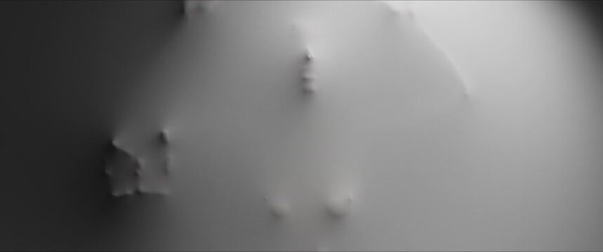 Multiple hands and woman's body shapes appear from the white wall