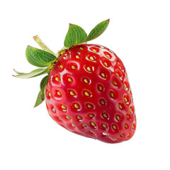 Isolated Strawberry PNG on Transparent Background. Juicy and Vibrant Fruit Illustration for Design Projects.