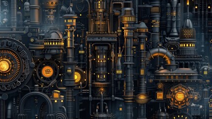a steampunk-inspired industrial background texture