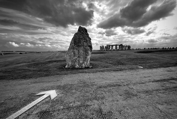 Solstice arrow at Stonehenge