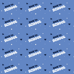 Naklejka premium Education seamless background. Pattern returning to school. Vector illustration