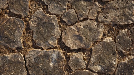 A close up of a rock wall with a lot of cracks and holes
