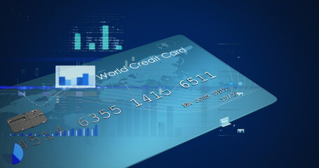 Image of financial data processing over credit card