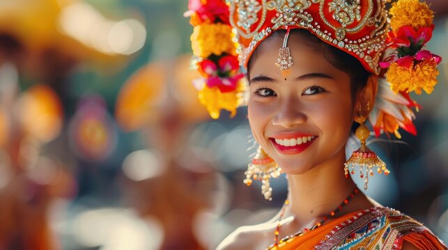 girl with traditional costumn dance