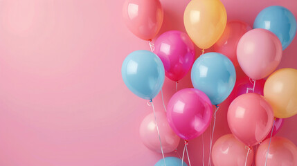 balloons with pink background