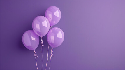 balloons with purple background