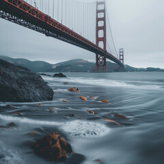 Serene Golden Gate Bridge Seascape