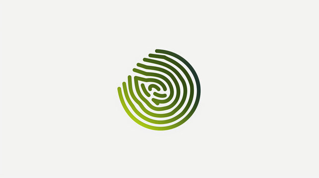 A sleek and circular human thumbprint logo, available in both color and white variations. This minimalist design exudes sophistication and modernity, with the thumbprint symbolizing uniqueness 