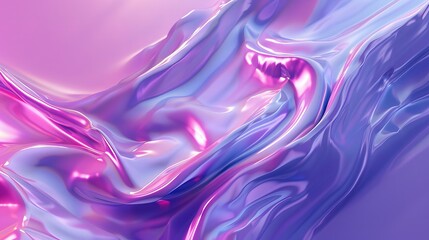 Dynamic and fluid abstract illustration characterized by vibrant mix of pink and purple hues. fluid and wavy forms that intertwine and flow seamlessly