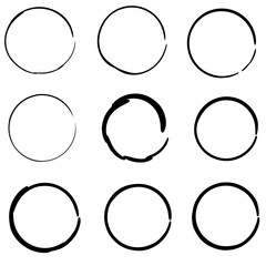 various circle vector shapes for design