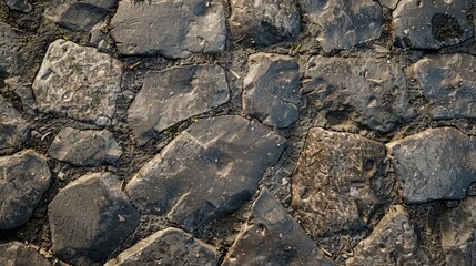 Striking Dichotomy: A Monochromatic Image of a Cracked Sidewalk with a Vibrant Red Object.