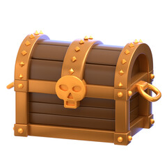3d icon Treasure Chest, 3d illustration, 3d element, 3d rendering.