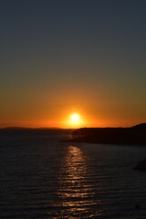 Naklejka premium sunset over the sea