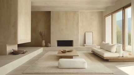 a minimalist living room interior