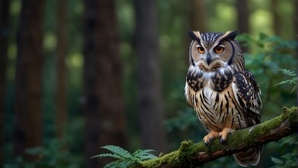 great horned owl Enchanted Guardian The Vibrant Owl