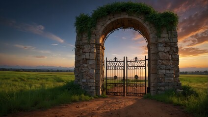 Beyond the gate lies a world of possibilities waiting to be explored ai_generated
