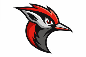 woodpecker head logo vector illustration