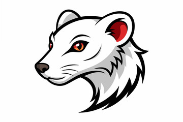 weasel head logo vector illustration