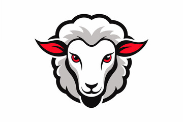 sheep head logo vector illustration