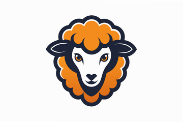 sheep head logo vector illustration