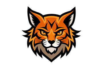 scottish wildcat head logo vector illustration