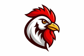 rooster head logo vector illustration