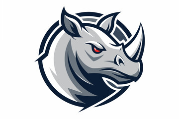 rhino head logo vector illustration