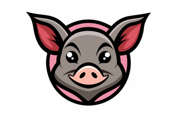 pig head logo vector illustration