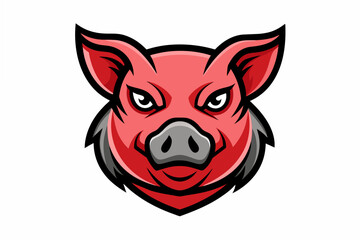 pig head logo vector illustration