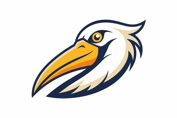 pelican head logo vector illustration