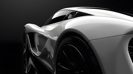 Fototapeta premium modern white sport car