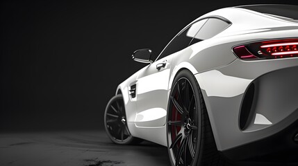 modern white sport car