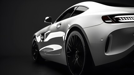 modern white sport car